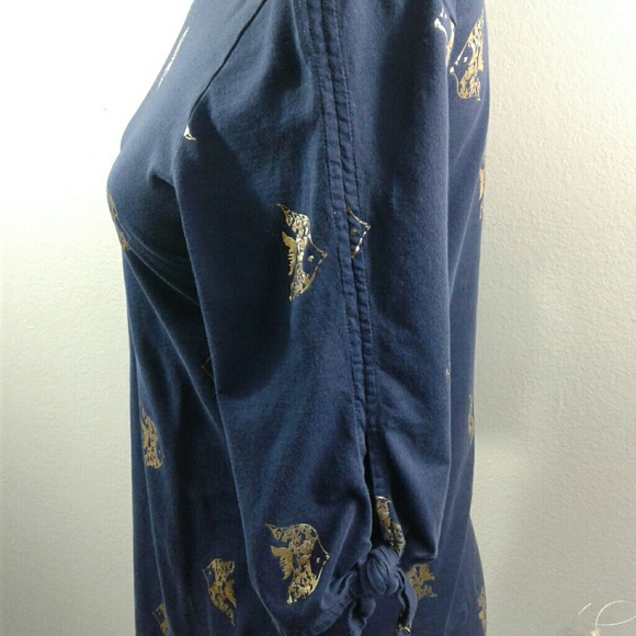 Lilly Pulitzer Navy/Gold Fish Shift Dress - Picture 4 of 8